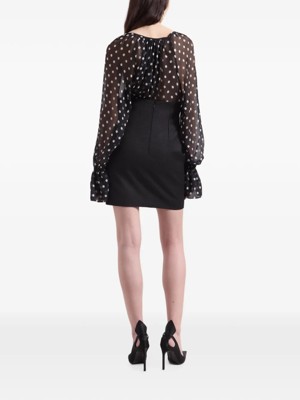 Nina Ricci Blouse met stippen Zwart