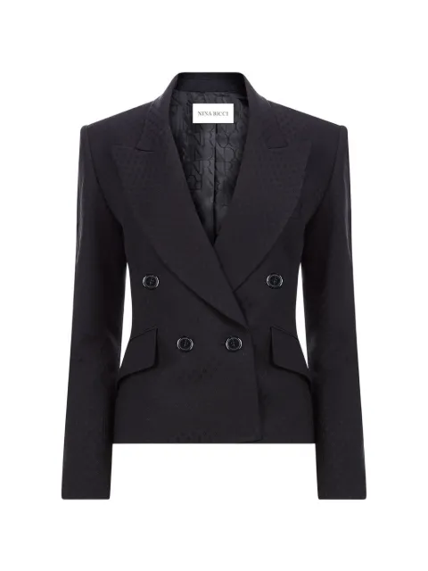 Nina Ricci blazer en jacquard con doble botonadura