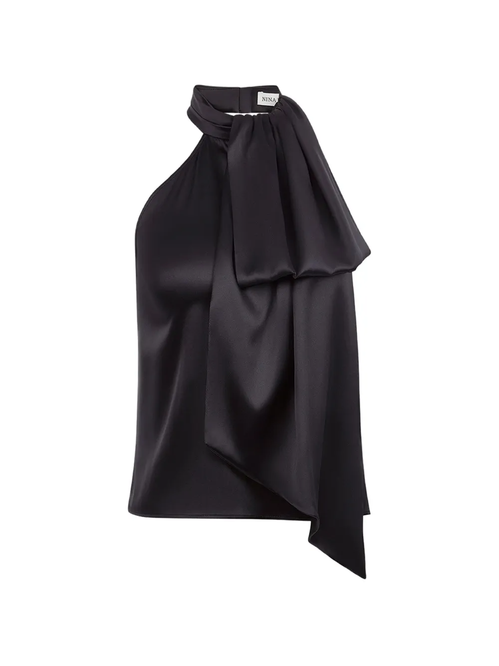 Nina Ricci Top smanicato con scollo all'americana - Nero