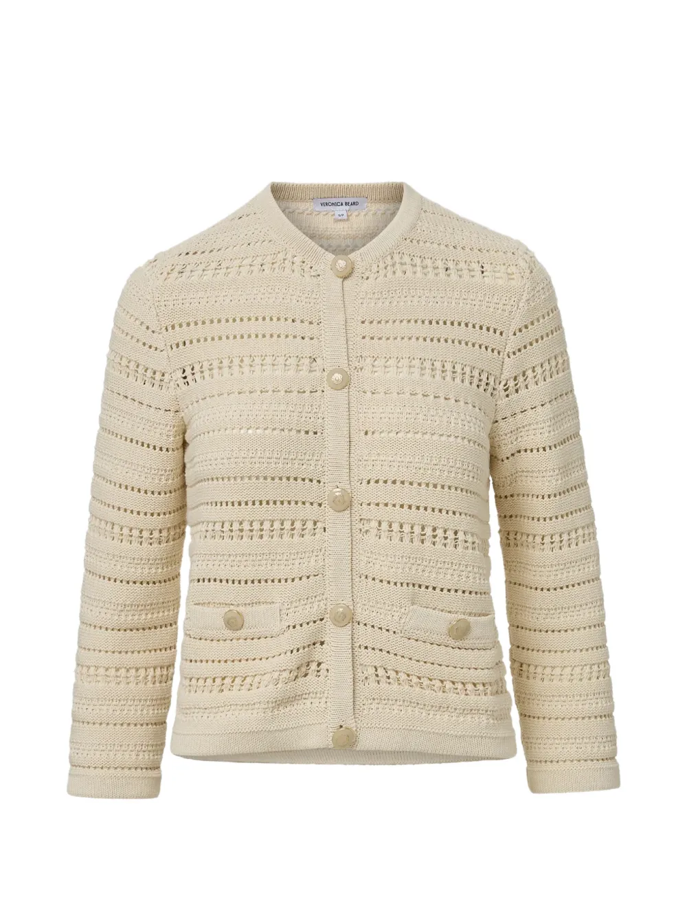 Veronica Beard Bellingham open-knit cardigan - Toni neutri
