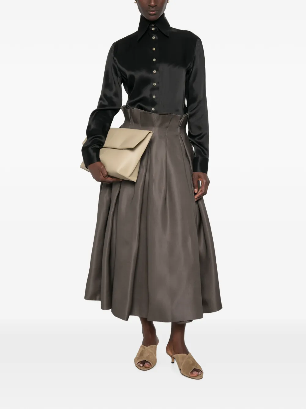 KHAITE Astrid Skirt in Grey, view 2