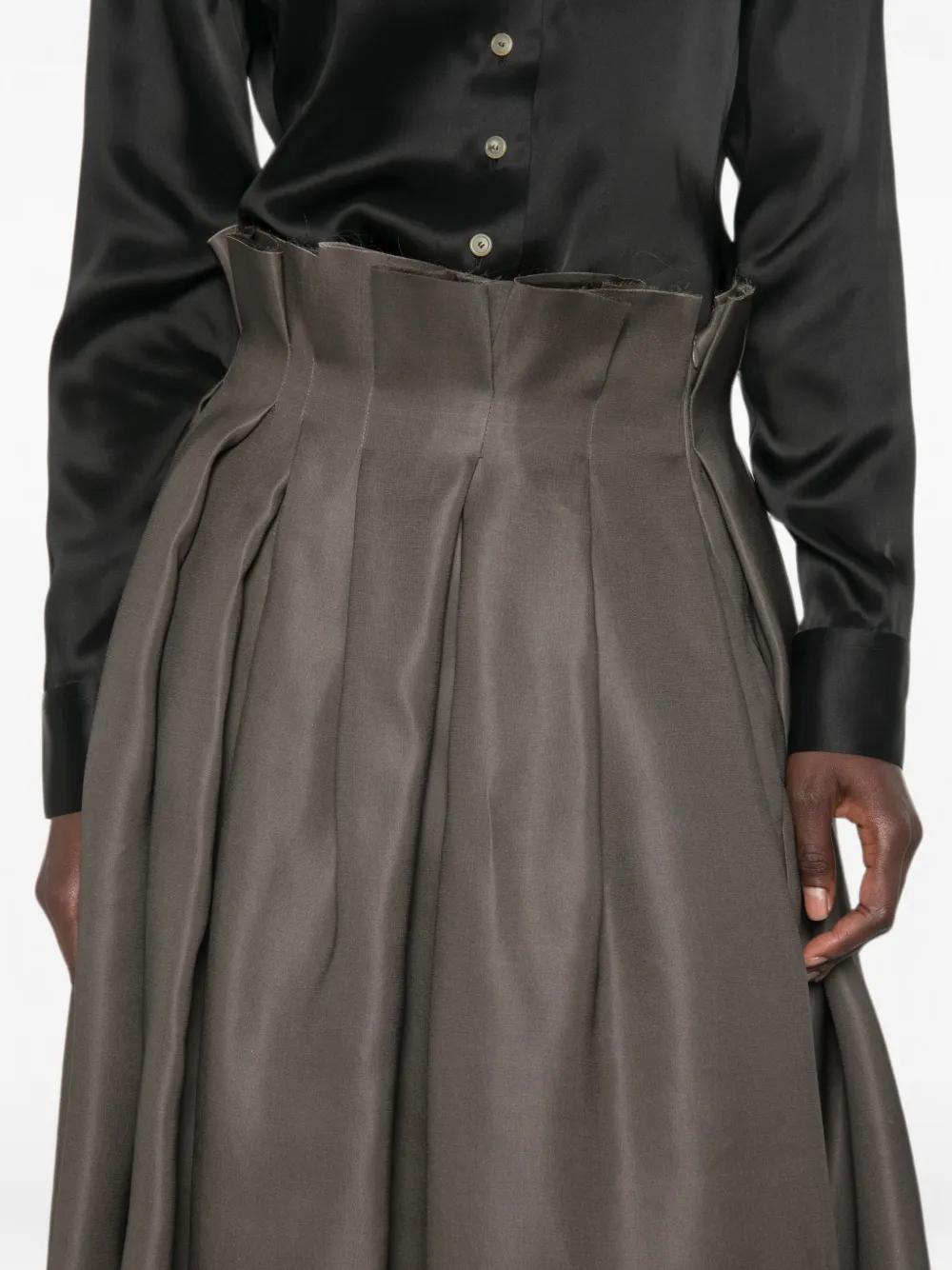 KHAITE Astrid Skirt in Grey, view 5