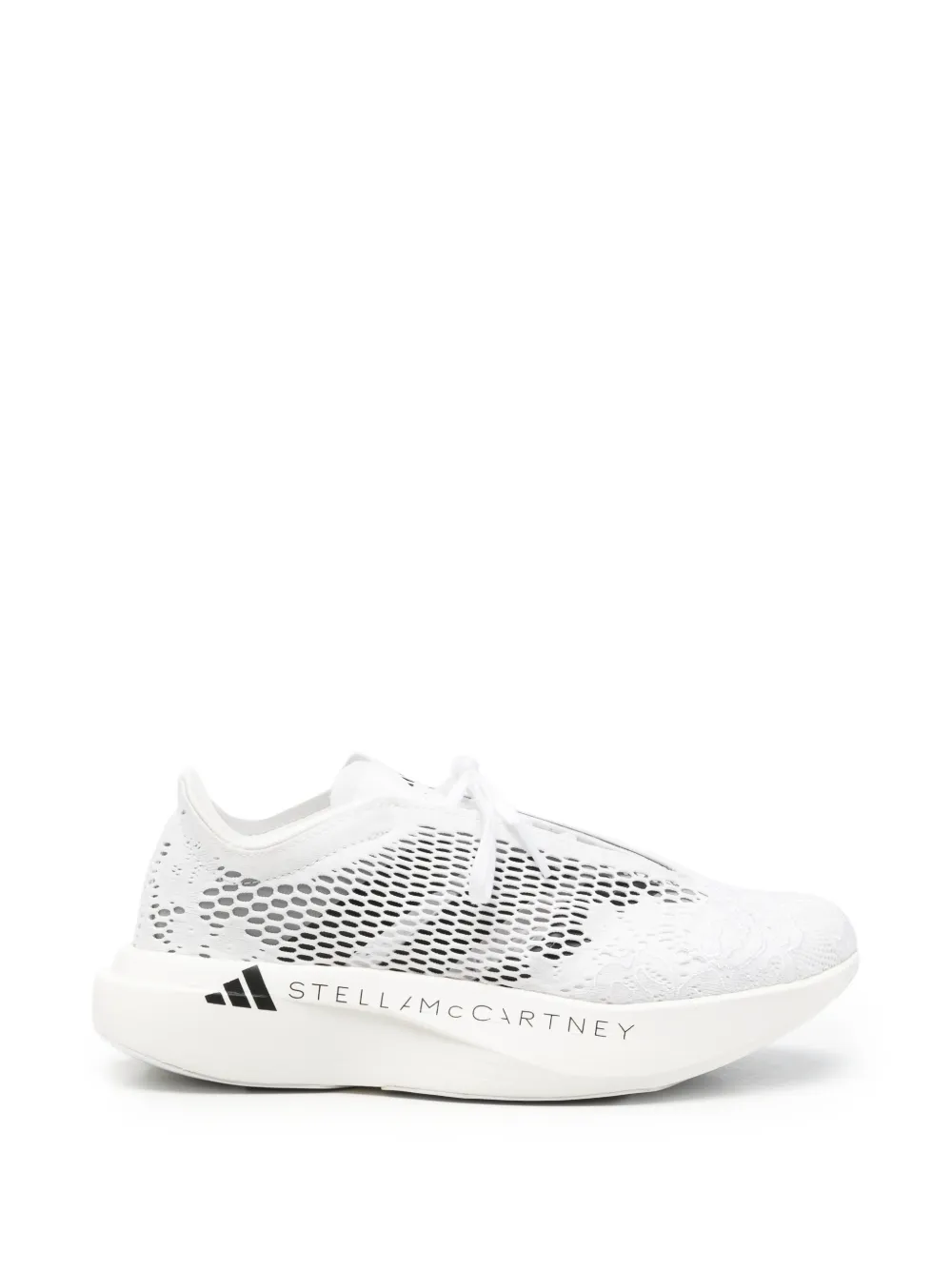 Adidas by Stella McCartney Adizero EVO SL lace-panelled chunky sneakers Wit