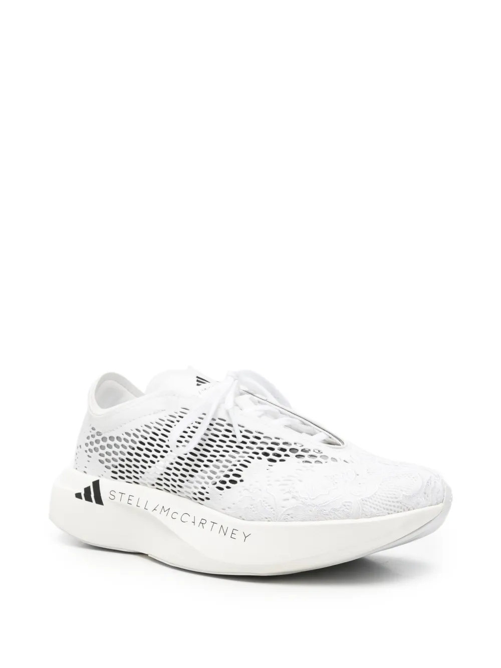 adidas by Stella McCartney Adizero EVO SL lace-panelled chunky sneakers Wit