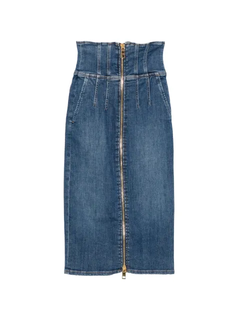 Elisabetta Franchi zip-fastening high-waisted midi skirt