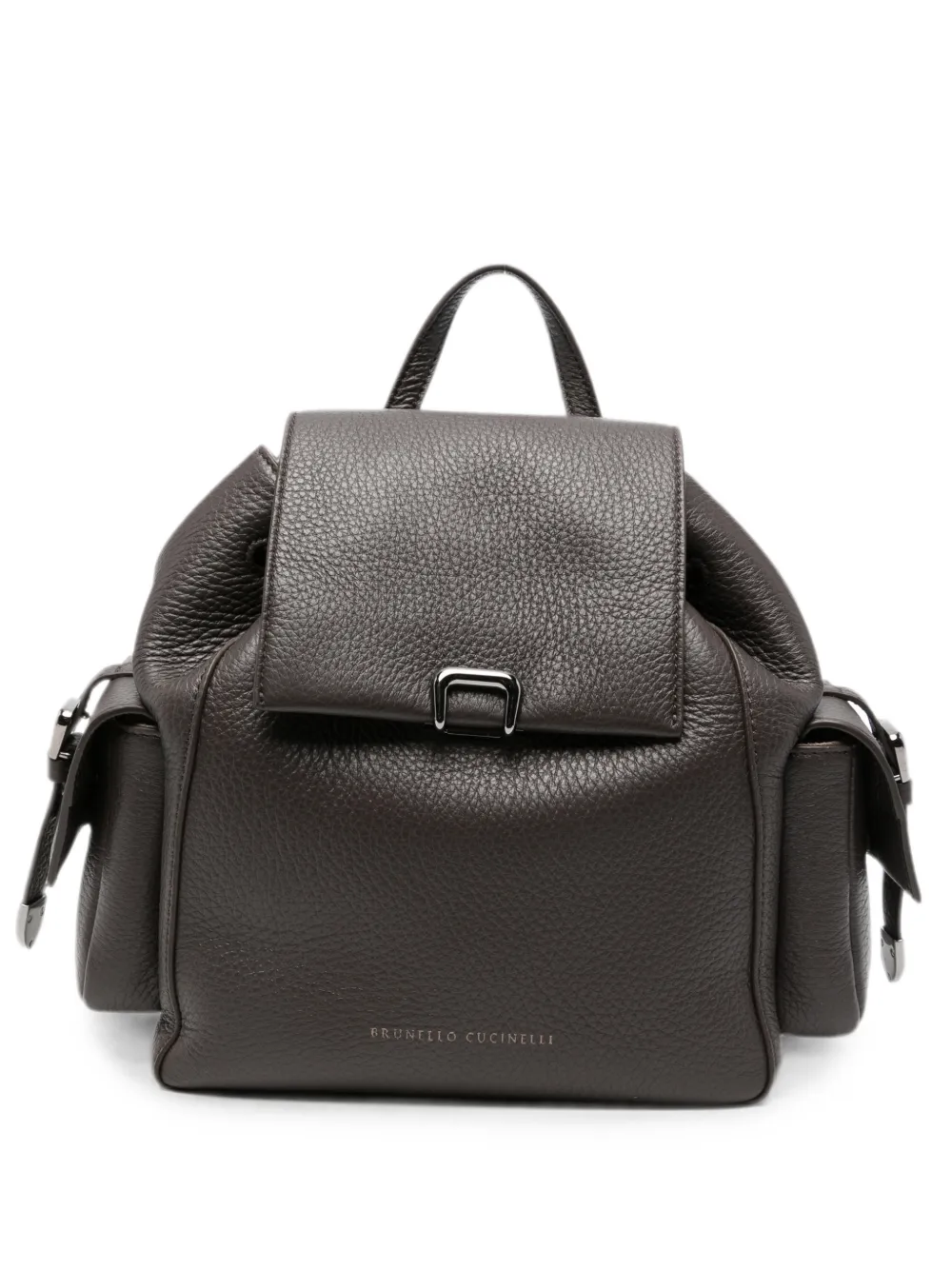 Brunello Cucinelli Sartorial grainy leather backpack - Brown