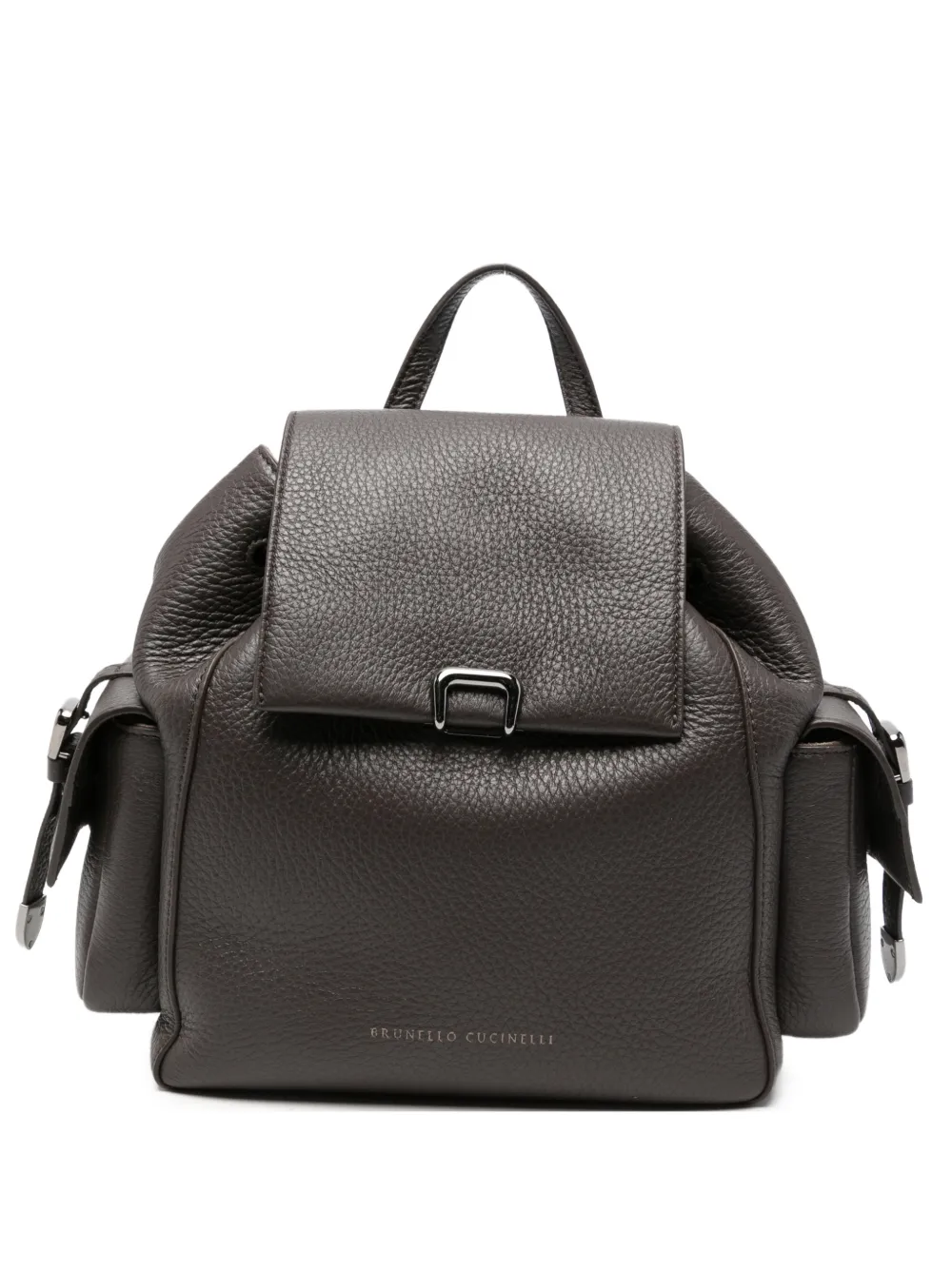 Brunello Cucinelli Sartorial grainy leather backpack - Braun