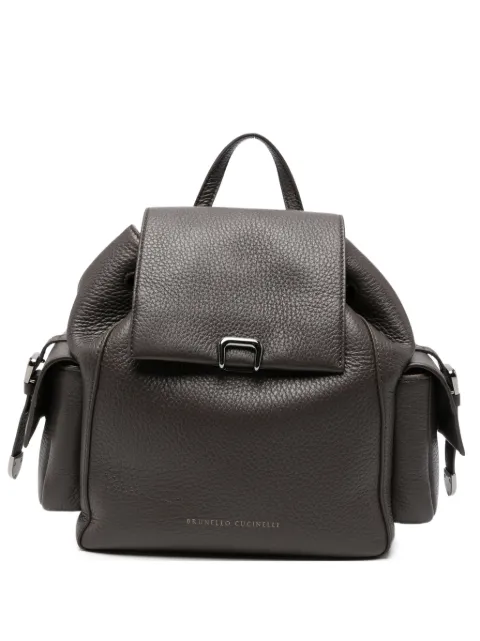 Brunello Cucinelli Sartorial grainy leather backpack