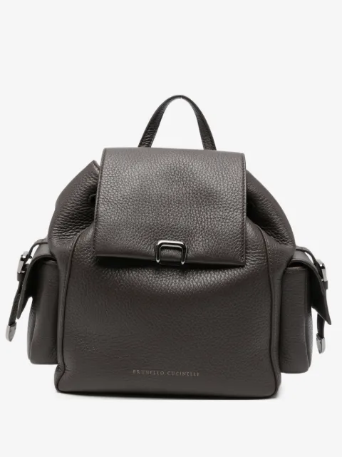 Brunello Cucinelli Sartorial grainy leather backpack