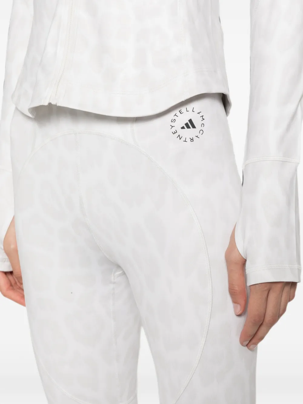adidas by Stella McCartney Legging met luipaardprint Wit