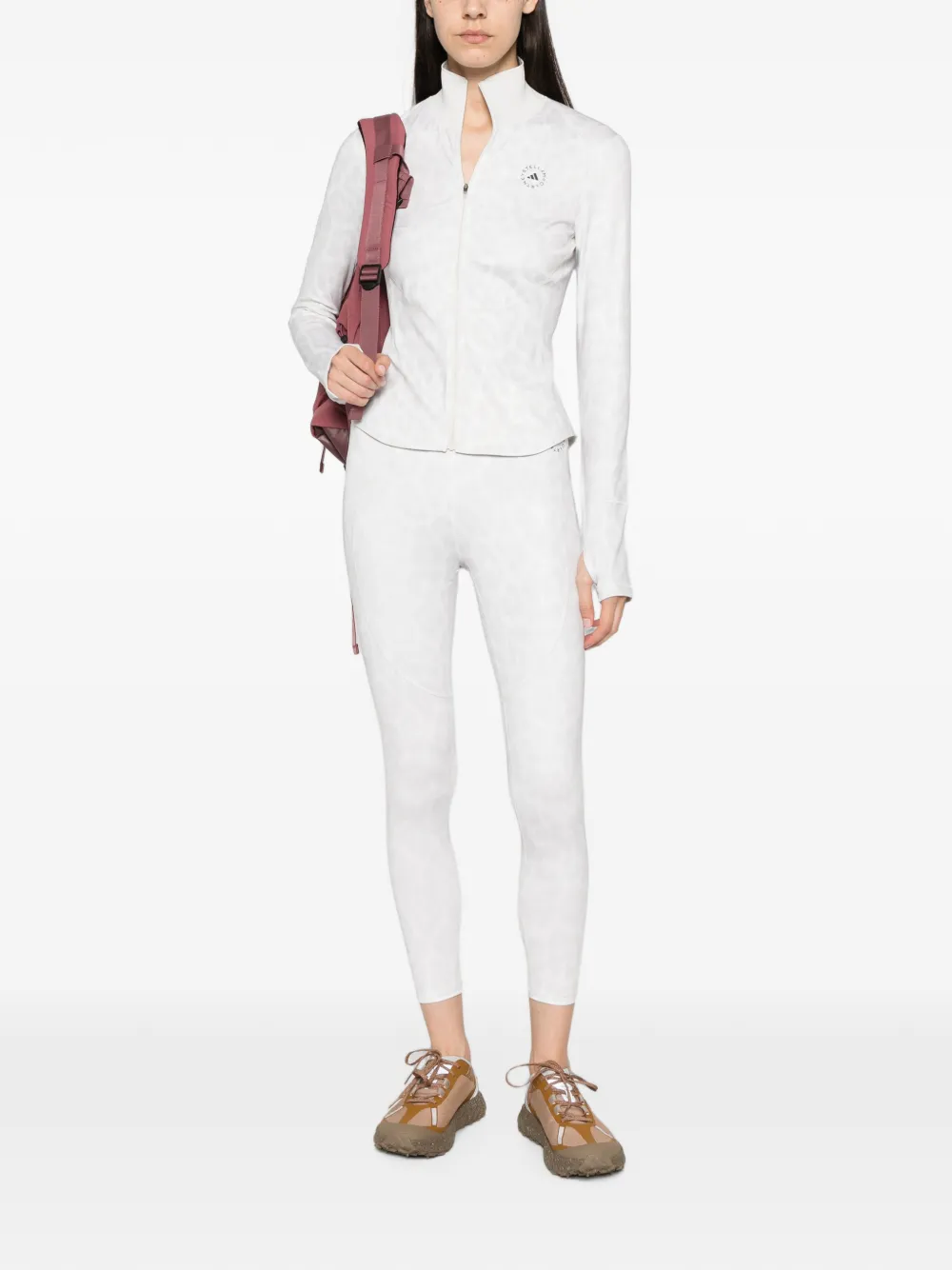 adidas by Stella McCartney Legging met luipaardprint Wit