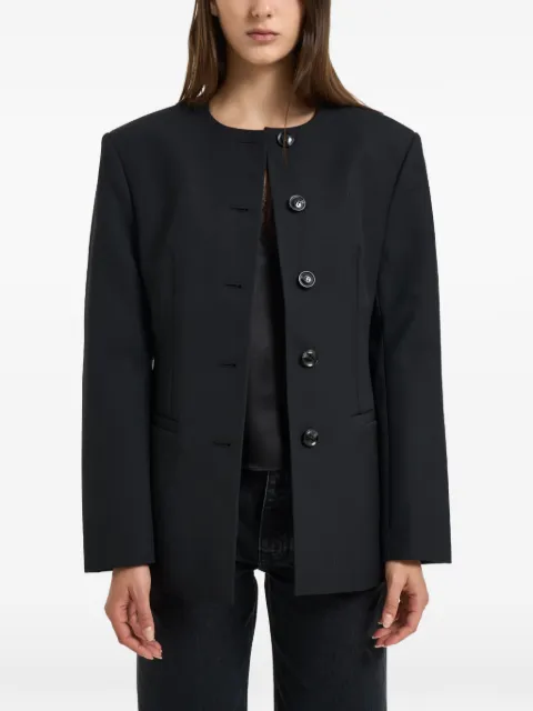 ANINE BING Huda collarless button-up jacket