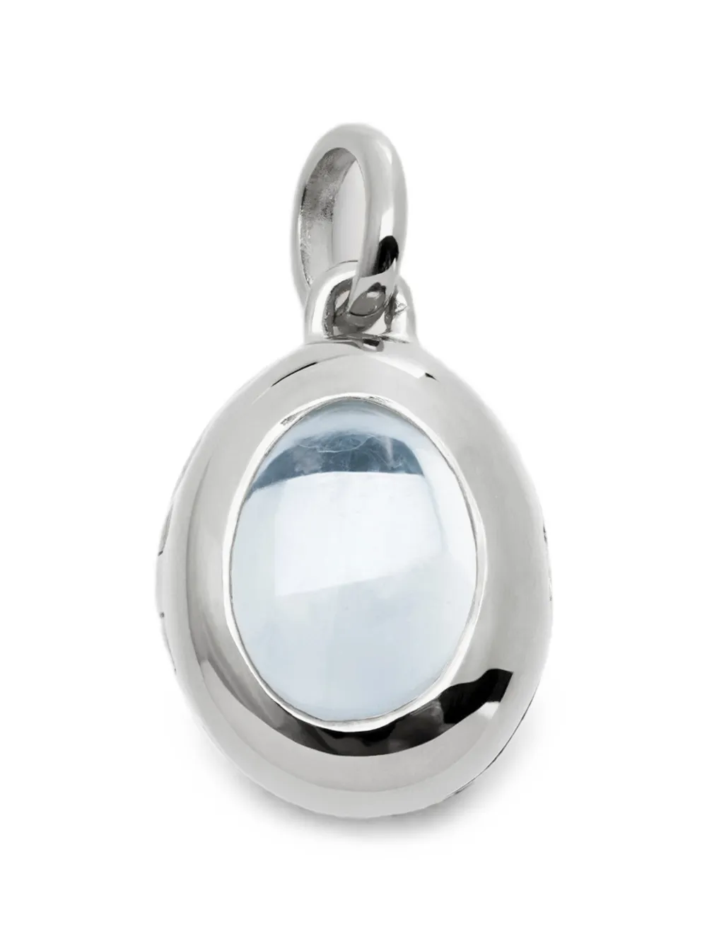 Monica Vinader April Birthstone Medaillon-Anhänger mit Kristallen - Silber
