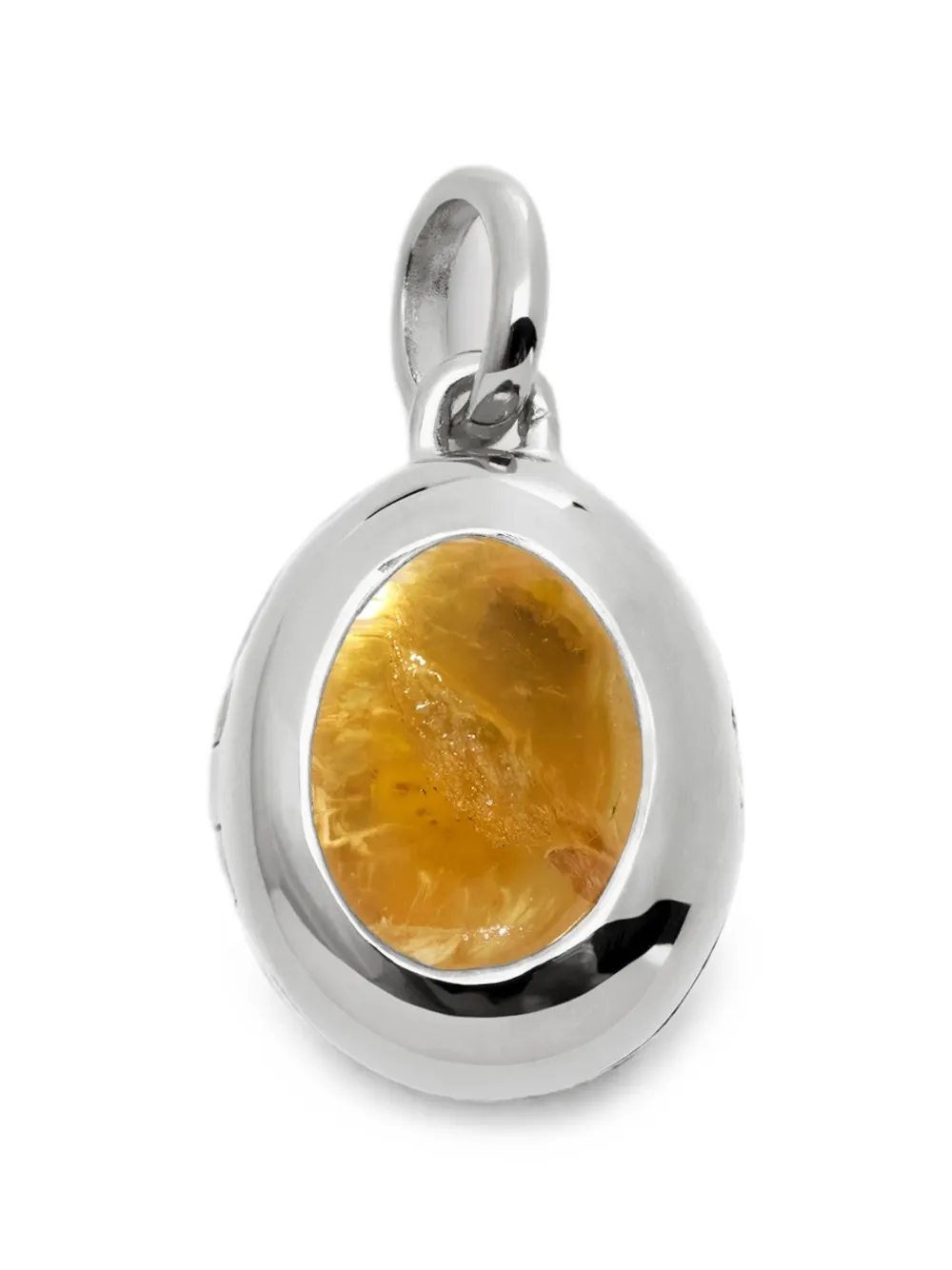 Monica Vinader November Birthstone Halskette mit Zitrin - Silber