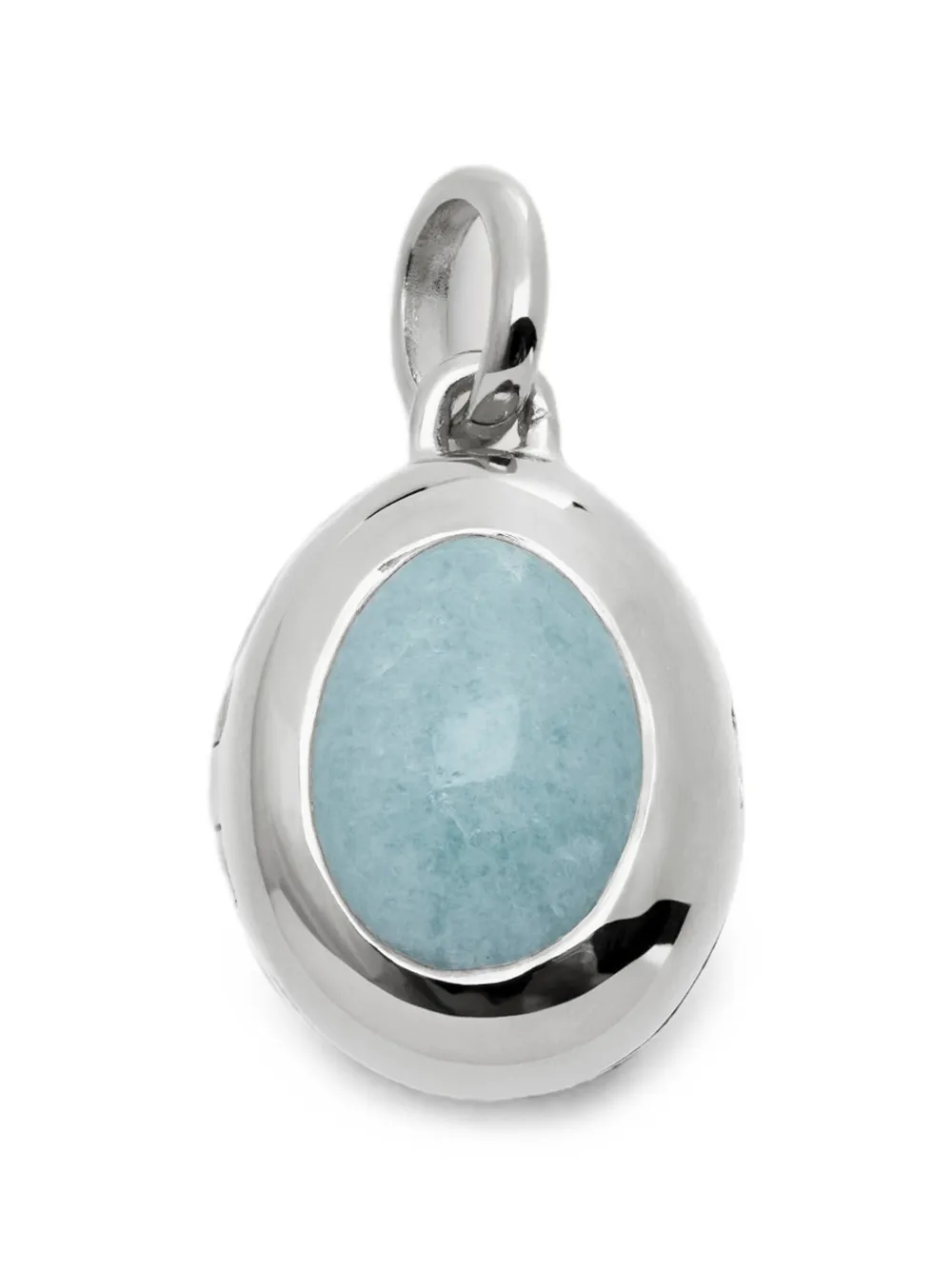 Monica Vinader March Halskette mit Aquamarin - Silber