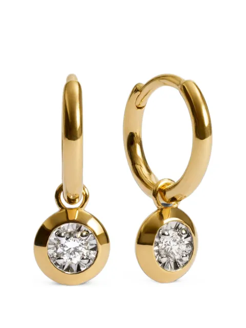 Monica Vinader pendientes huggie con diamantes