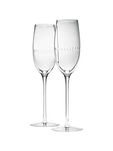 Christofle Perles champagne flutes (set of two)
