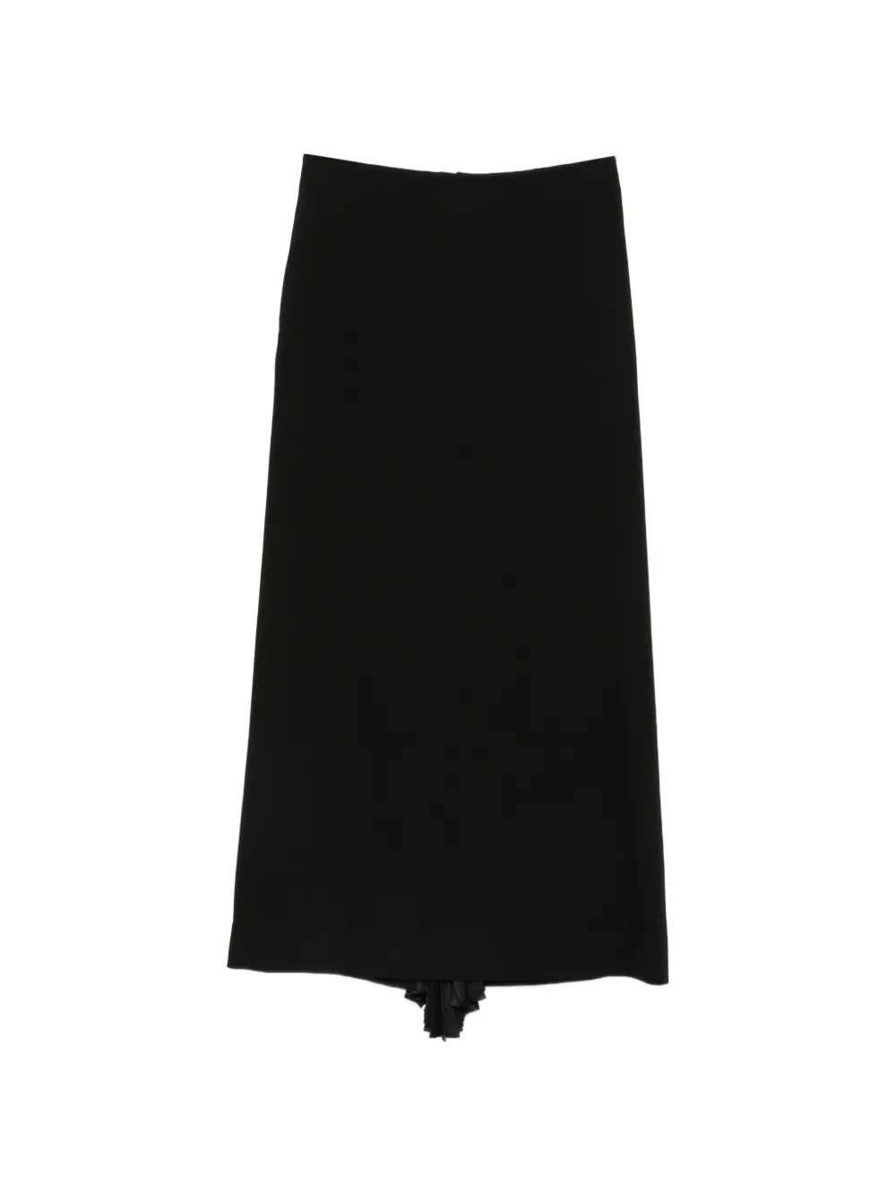 Jil Sander pleated-insert side-pocket maxi skirt - Schwarz