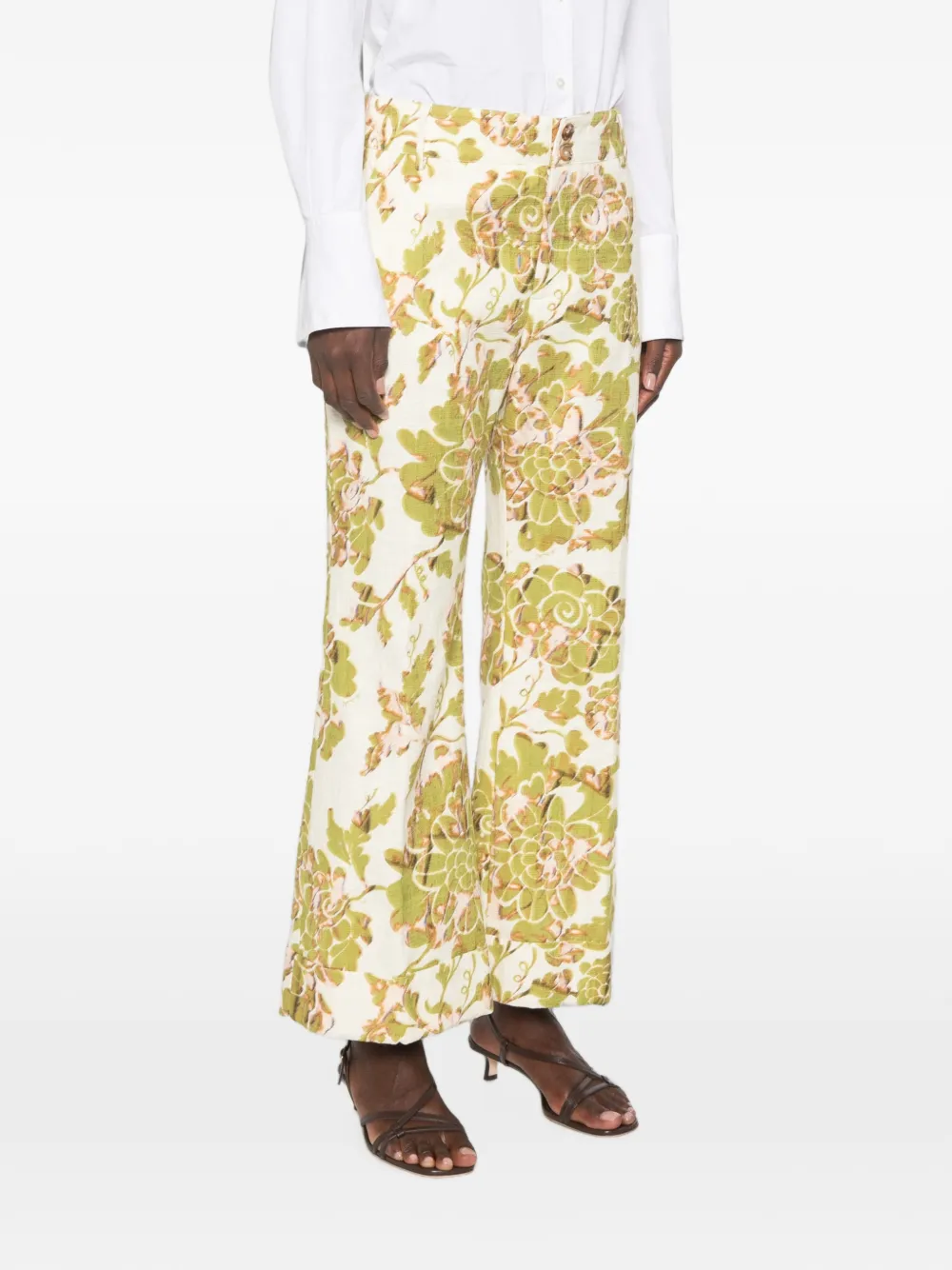La DoubleJ Rustiek katoenen Hendeix broek Beige