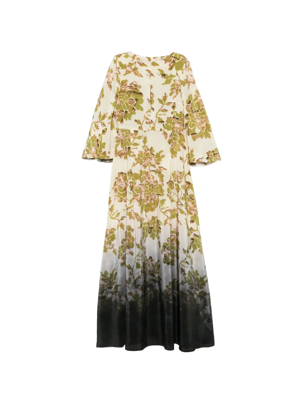 La DoubleJ Belle botanical-print ombré-effect maxi dress - Toni neutri