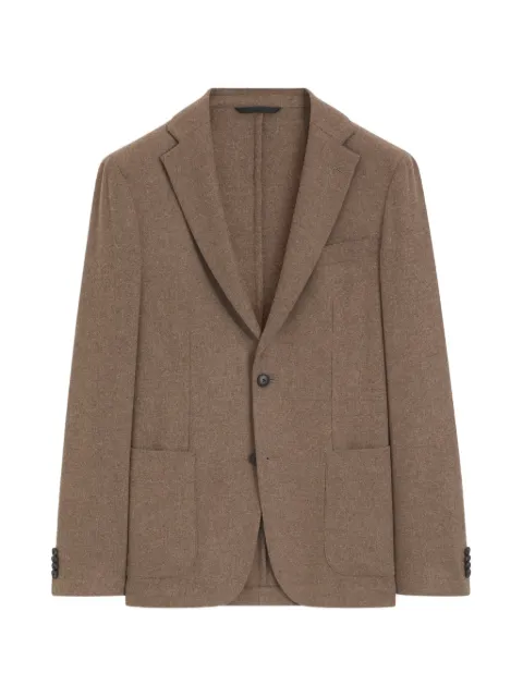 BOSS slim-fit blazer in washable performance-stretch flannel