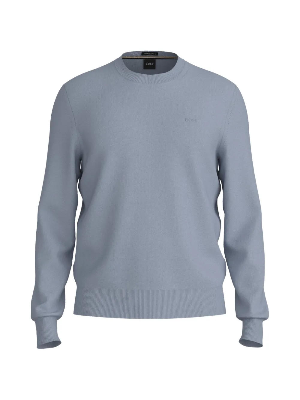 BOSS logo-embroidered sweater - Blau