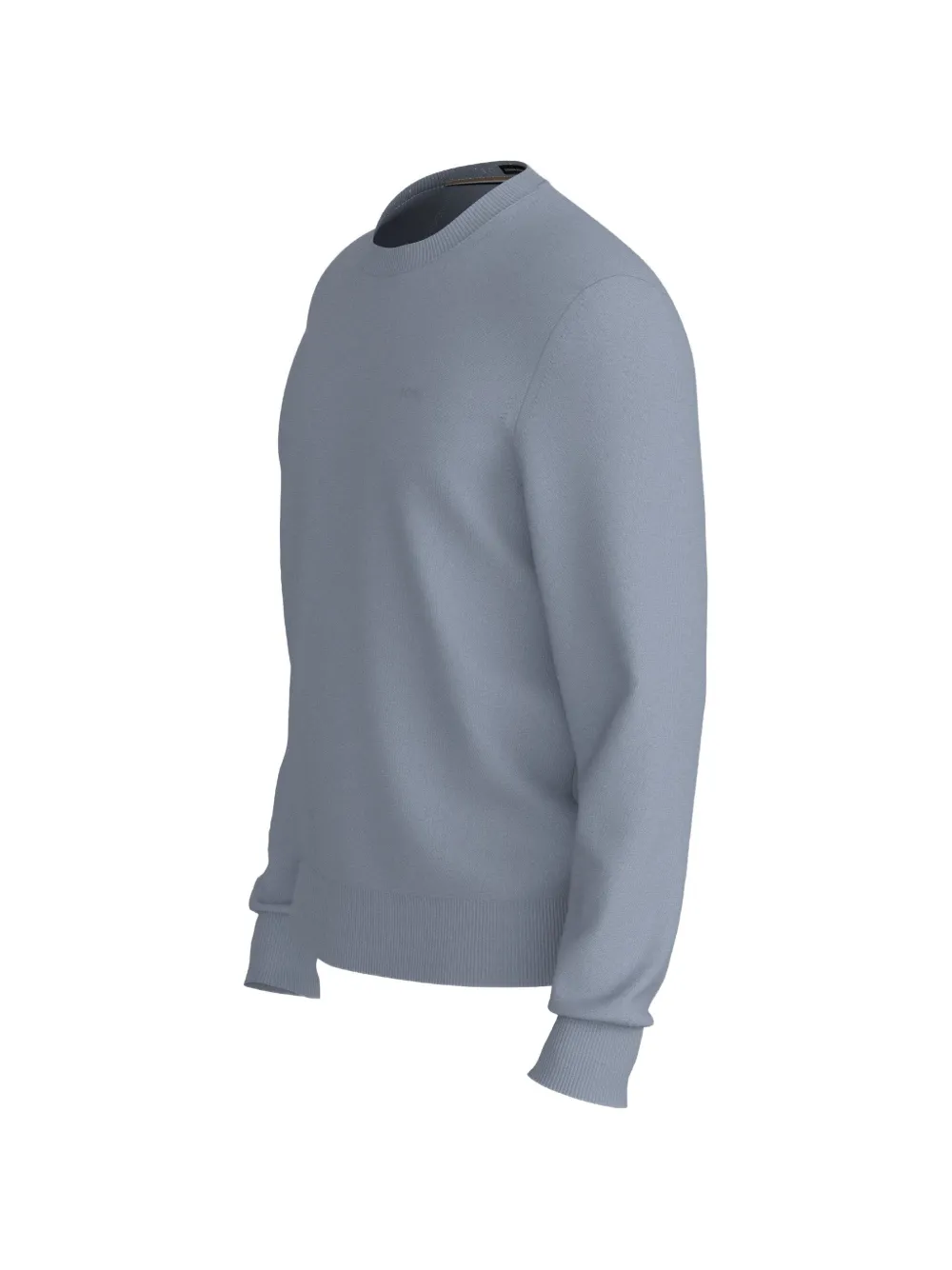 BOSS logo-embroidered sweater Blauw