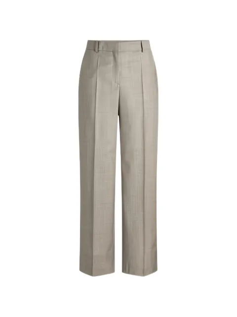 BOSS Calça de lã virgem mescla com stretch