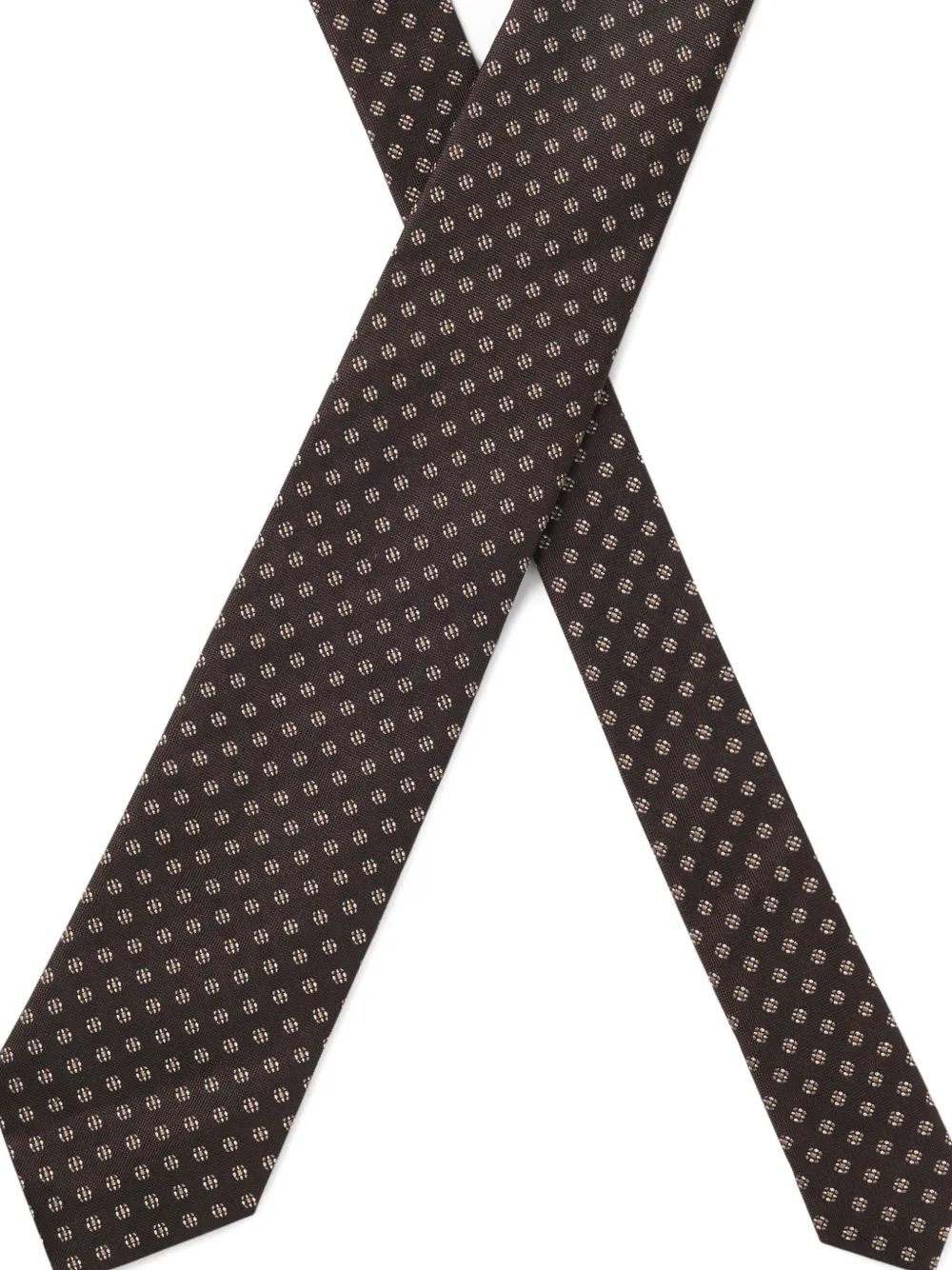 BOSS patterned silk-jacquard tie Bruin