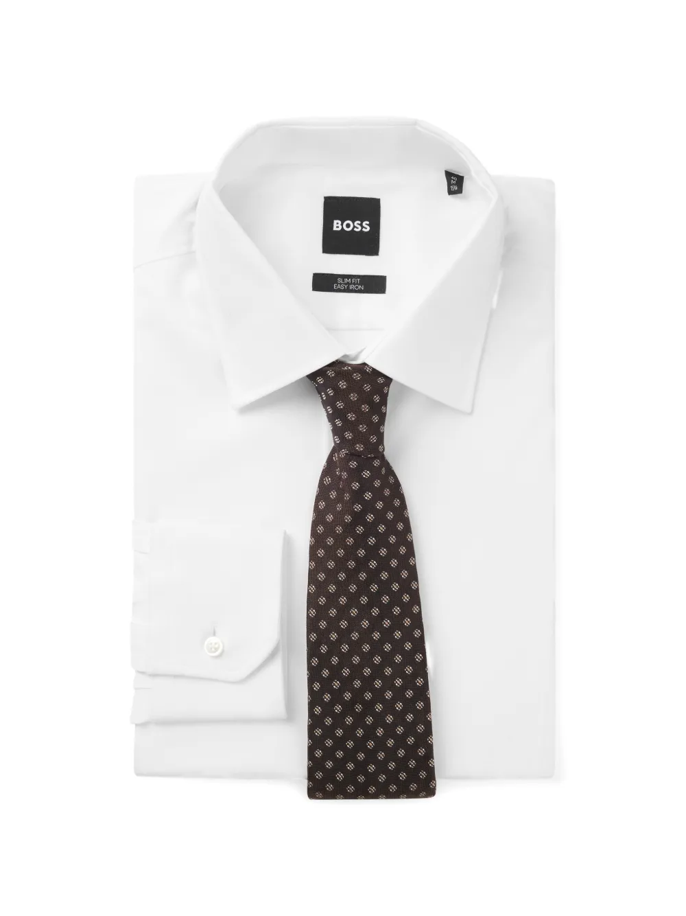 BOSS patterned silk-jacquard tie Bruin