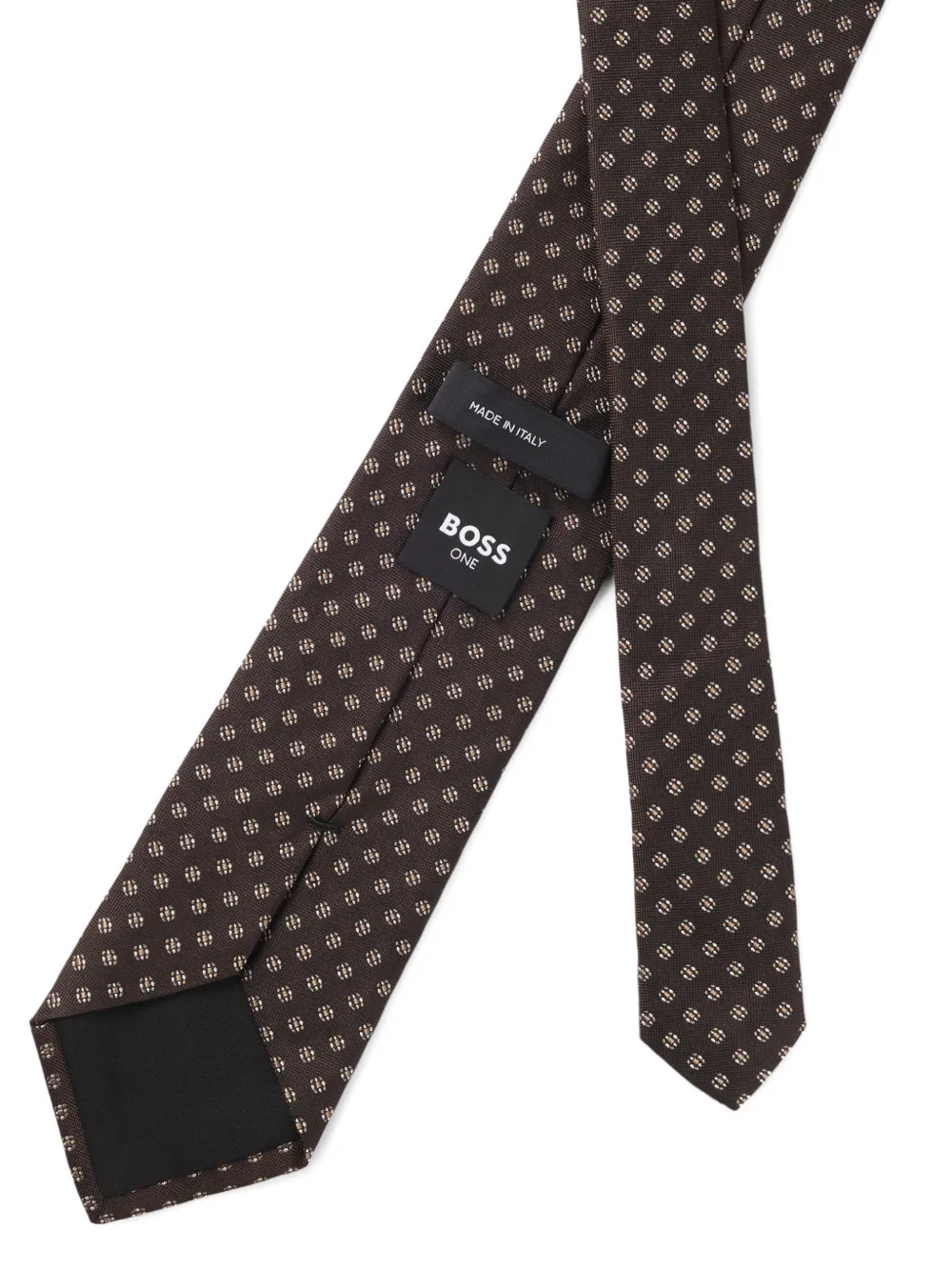 BOSS patterned silk-jacquard tie Bruin