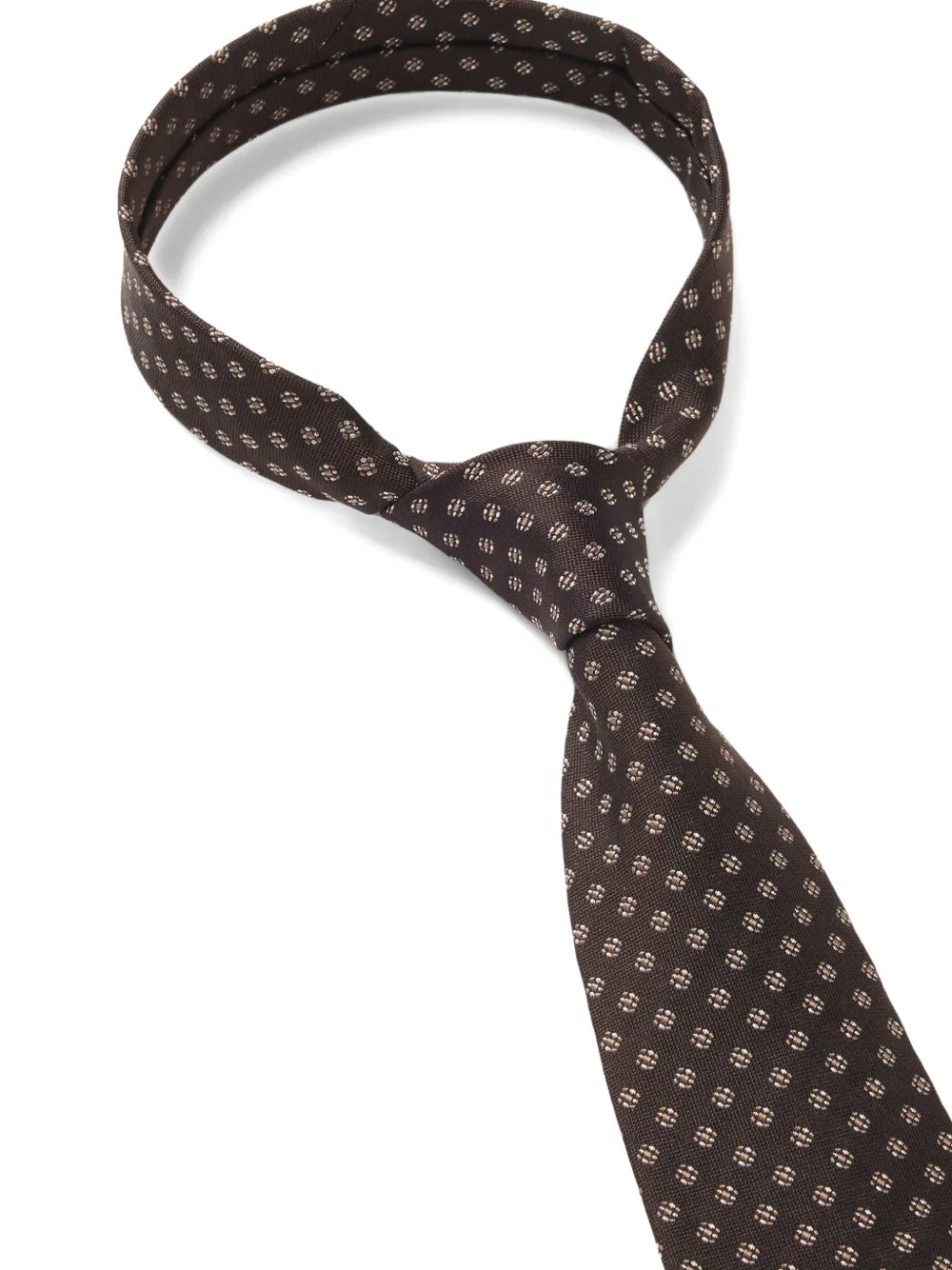 BOSS patterned silk-jacquard tie Bruin