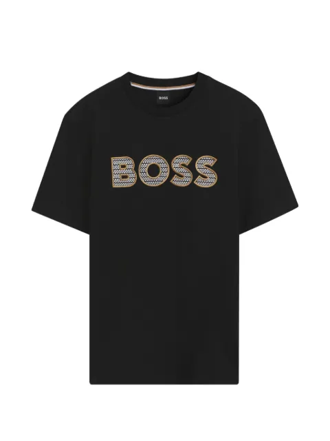 BOSS cotton-jersey T-shirt with logo artwork
