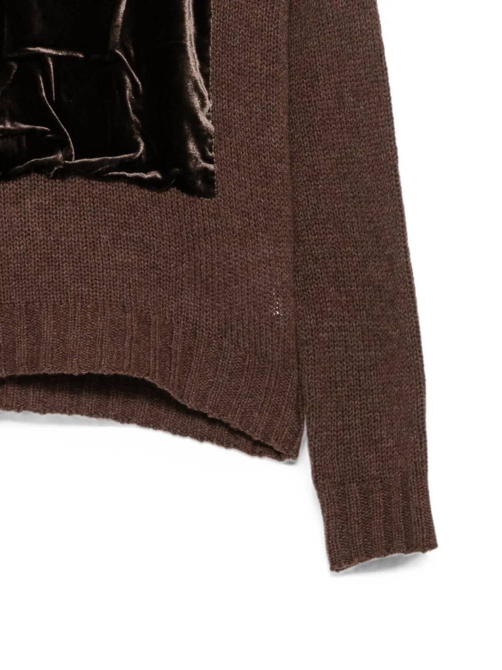 Maison Margiela Trui met fluwelen patchwork Bruin