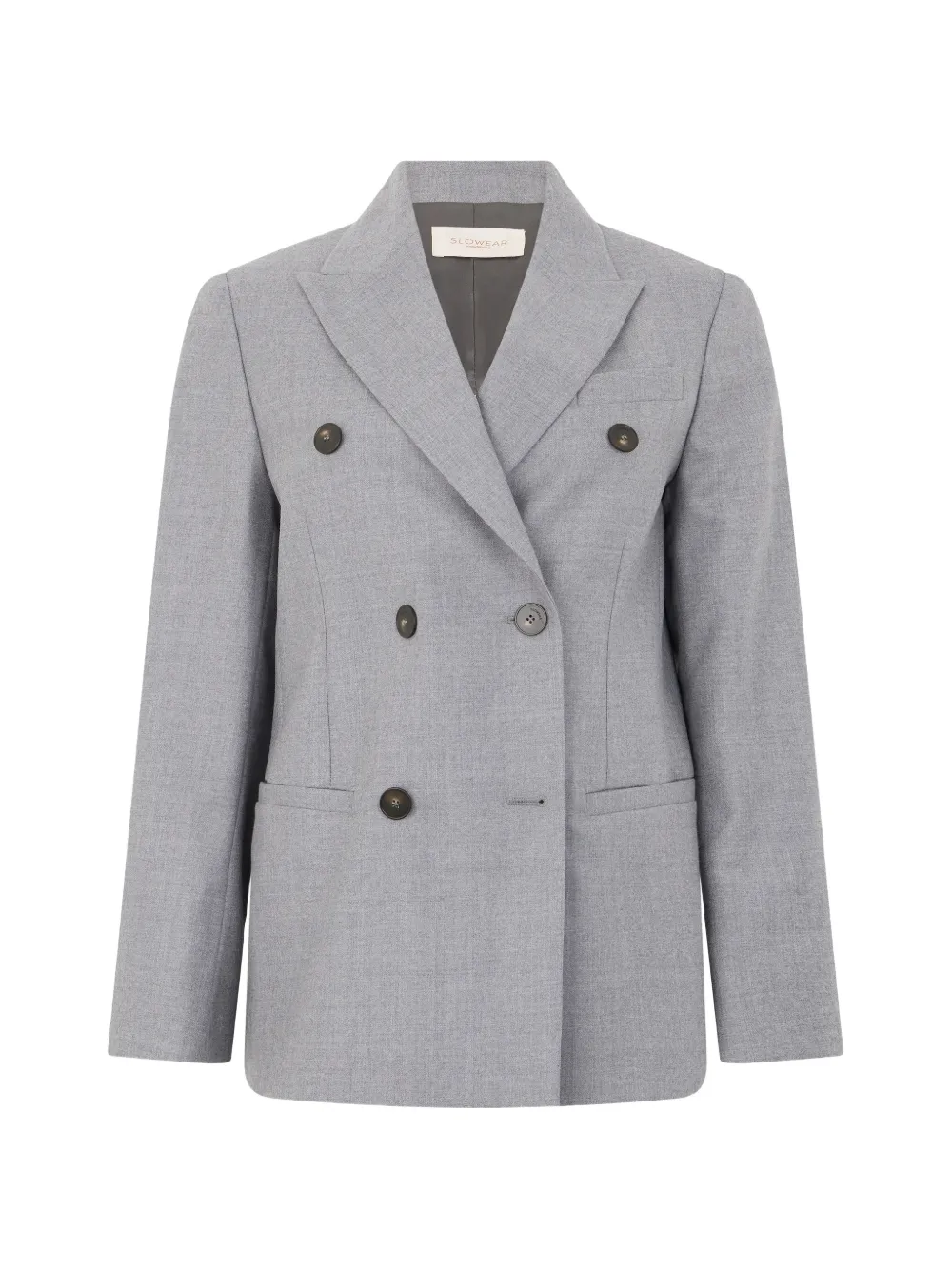 slowear double-breasted peaked-lapel jacket - Grey