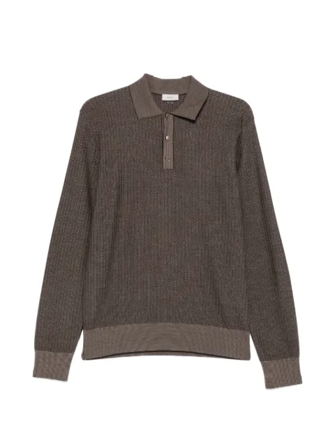 Agnona textured long-sleeve polo shirt