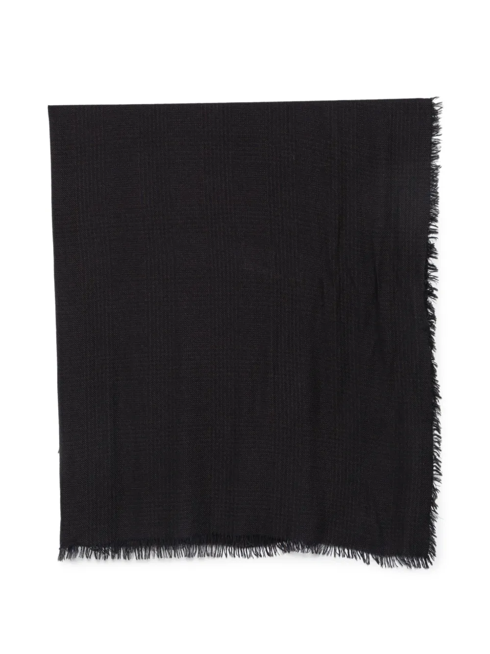 Faliero Sarti Derna check frayed scarf - Blau