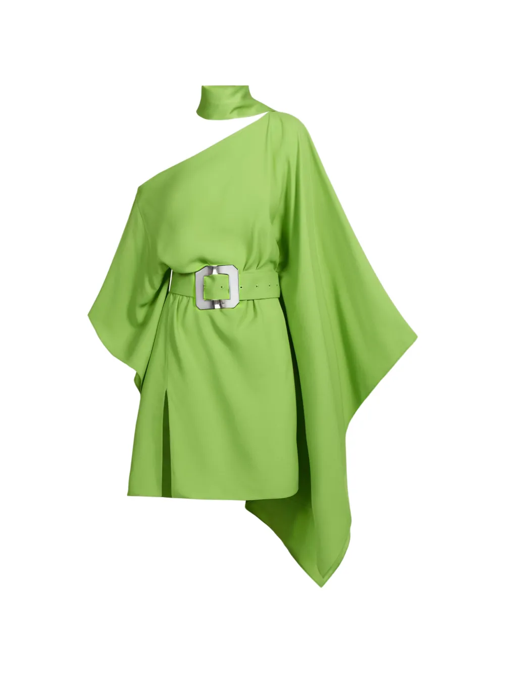 Taller Marmo Taylor Belted Kaftan Mini Dress In Green