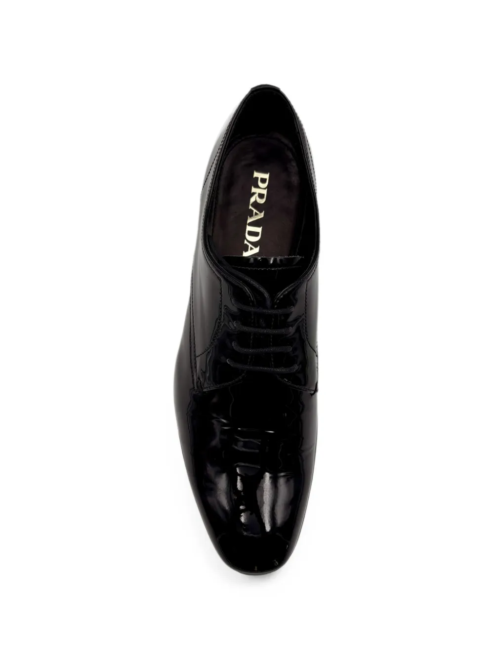 Prada leather Derby shoes Zwart