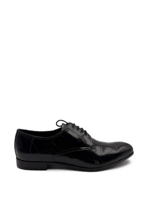 Prada レースアップ レザーシューズ | ブラック | FARFETCH JP