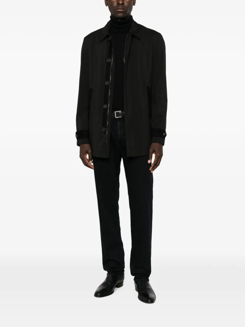 Paul & Shark Button-up jack met kraag Zwart