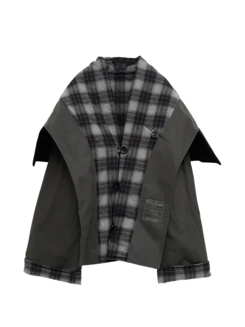 Julie Kegels tartan-panelled puffed coat