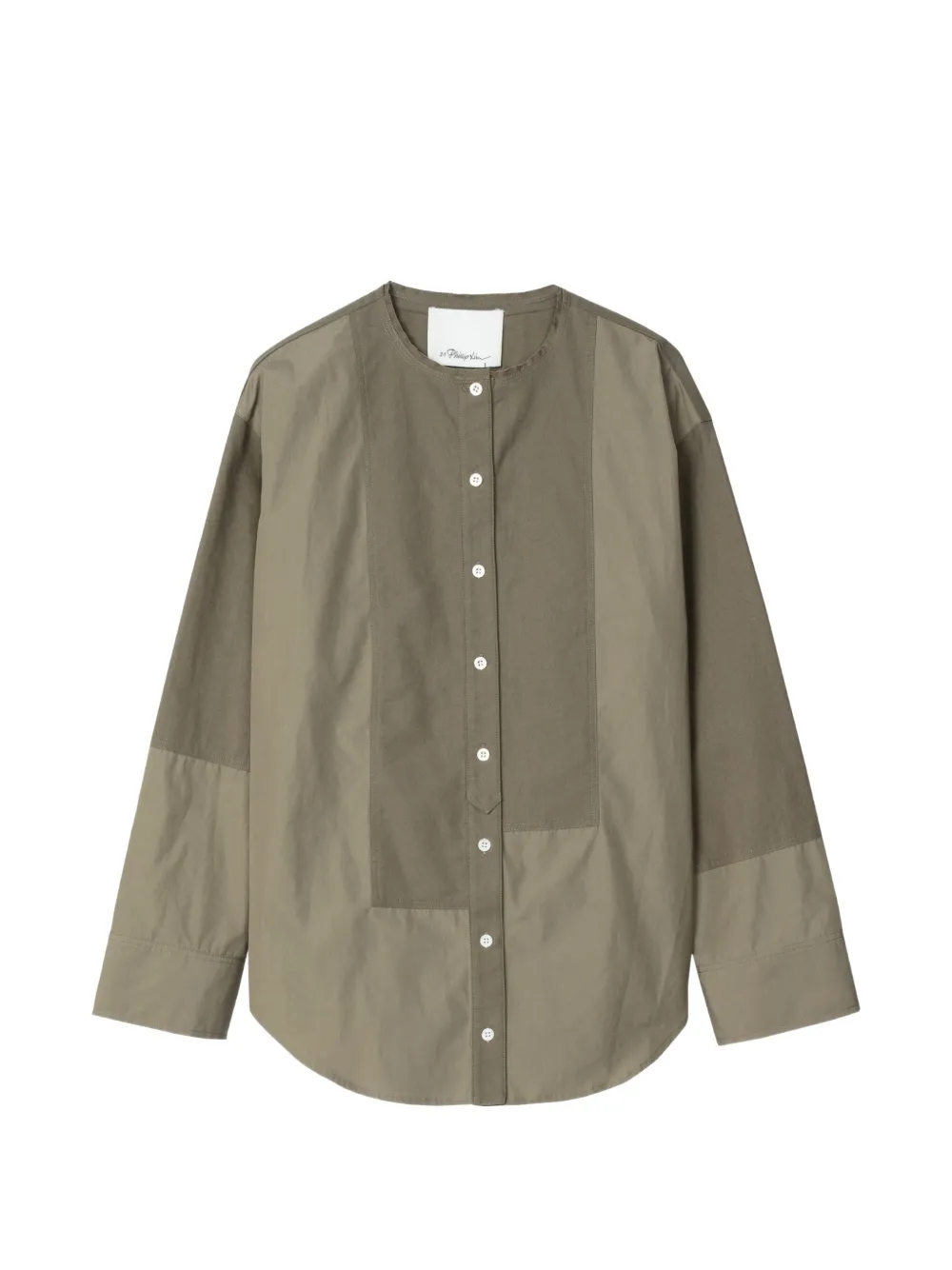 3.1 Phillip Lim Kragenloses Hemd - Grün