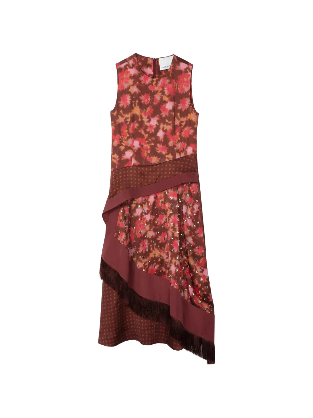3.1 Phillip Lim Desert Flower fringed asymmetric midi dress