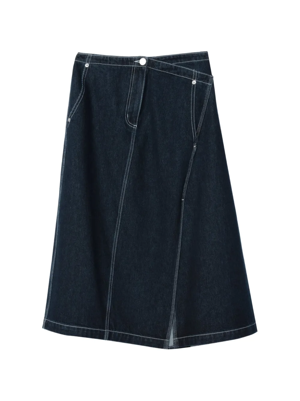 3.1 Phillip Lim asymmetrical contrast-stitch skirt