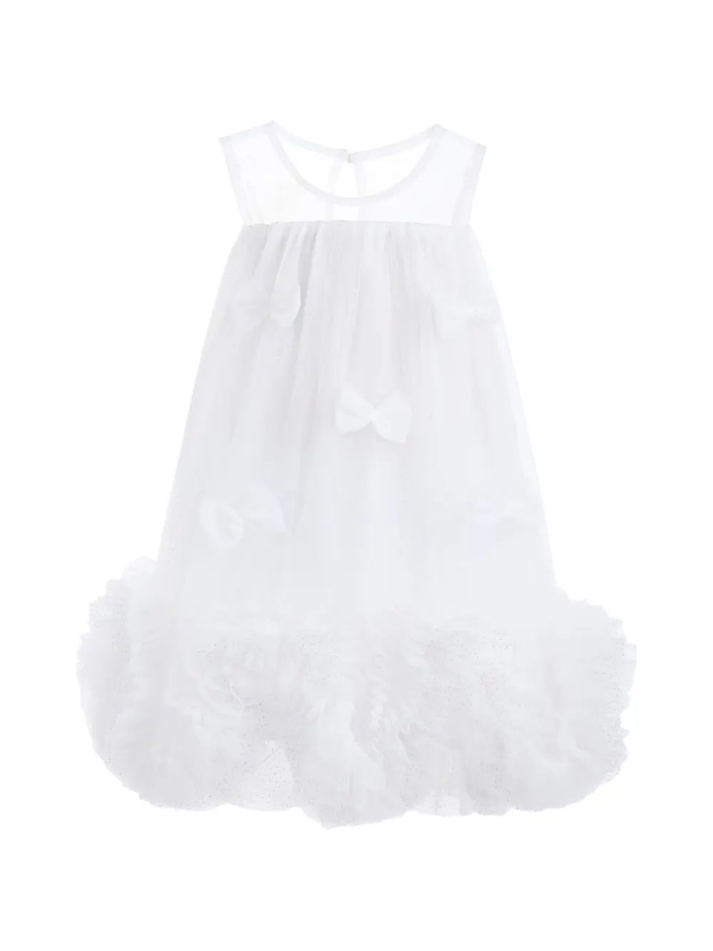 Tulleen Mirielle bow-embellished dress - Bianco