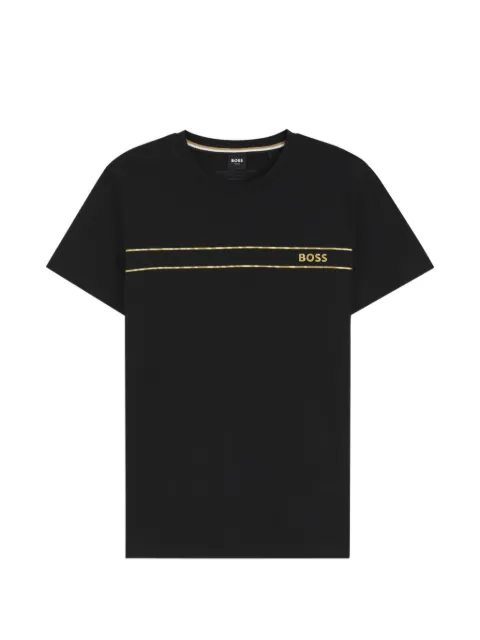 BOSS camiseta de playa con logo en algodón con protección UV