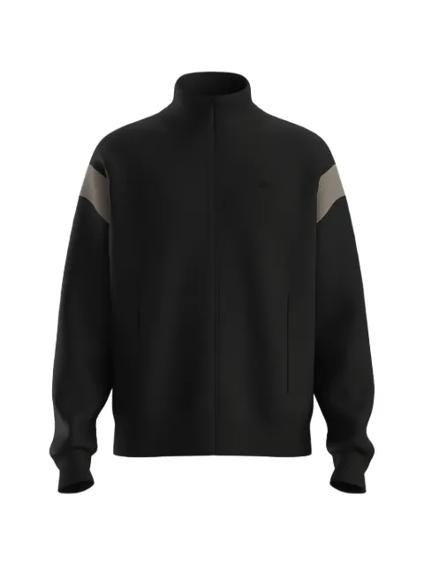 BOSS zippered cotton-blend sweatshirt with contrast inserts