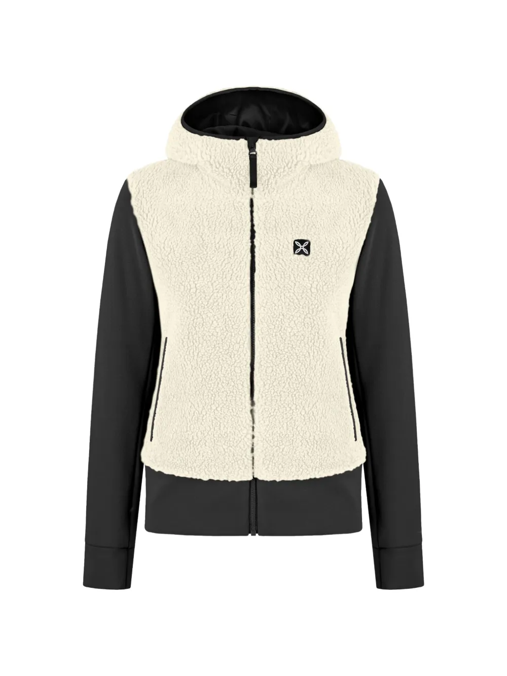 Montura Faux-fleece Panelled Jacket In White