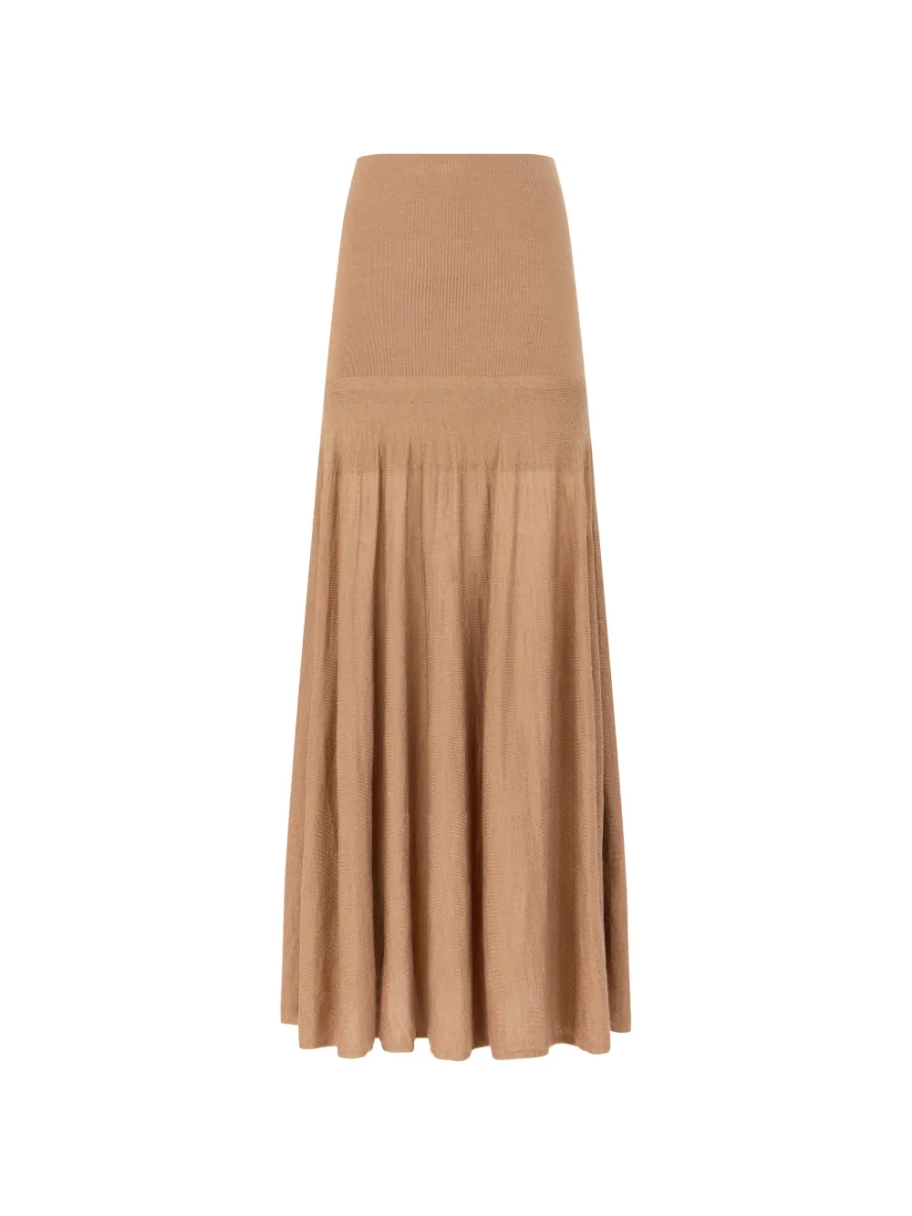 Rabanne fine-knit pleated maxi skirt